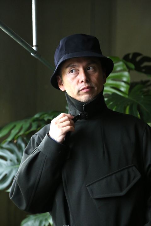 blurhms Wool Surge Motorcycle Coat "KHAKI GREY"style.8.13.