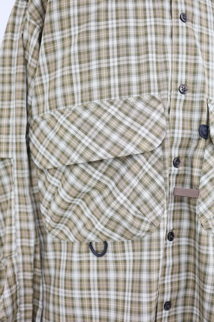 DAIWA PIER39(ダイワピア39) TECH SPORTS OPEN COLLAR SHIRT L/S GREN PLAID(BE-82026)BROWN GRAY☆3月28日(土)新作発売！
