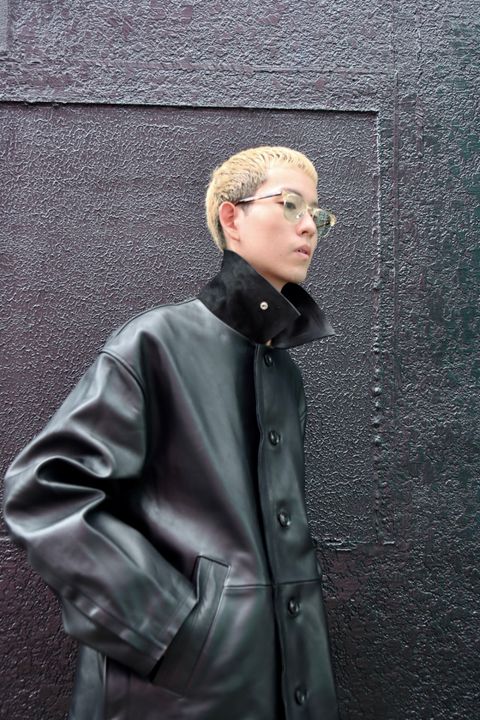 YOKE ヨーク 23AW CUT-OFF LEATHER CAR COATスタイル
