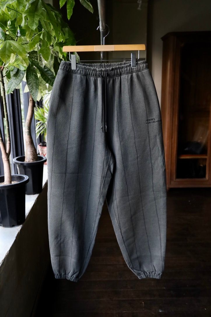 S.F.C 25FW エスエフシー STRIPE WIDE SWEAT PANTS (DISCHARGED)(SFCFW25CS05)Black☆9月20日(土)発売！