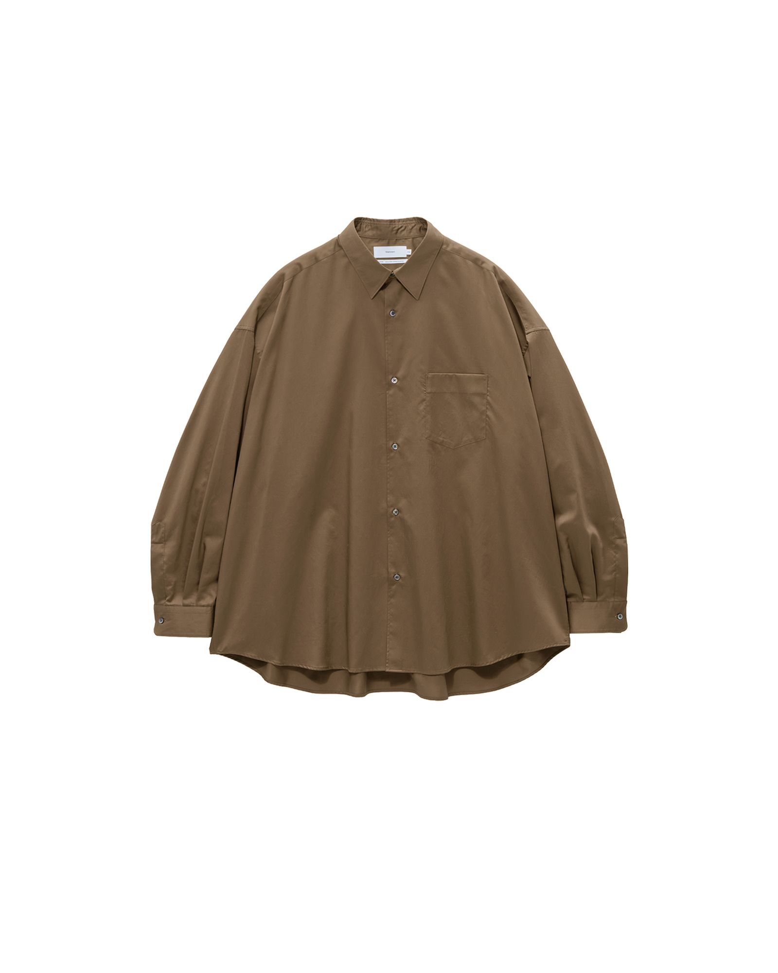 グラフペーパー Silicon Poplin Oversized Regular Collar Shirt(GM263-50196)BROWN☆8月8日(土)発売！