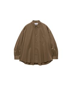グラフペーパー Silicon Poplin Oversized Regular Collar Shirt(GM263-50196)BROWN☆8月8日(土)発売！