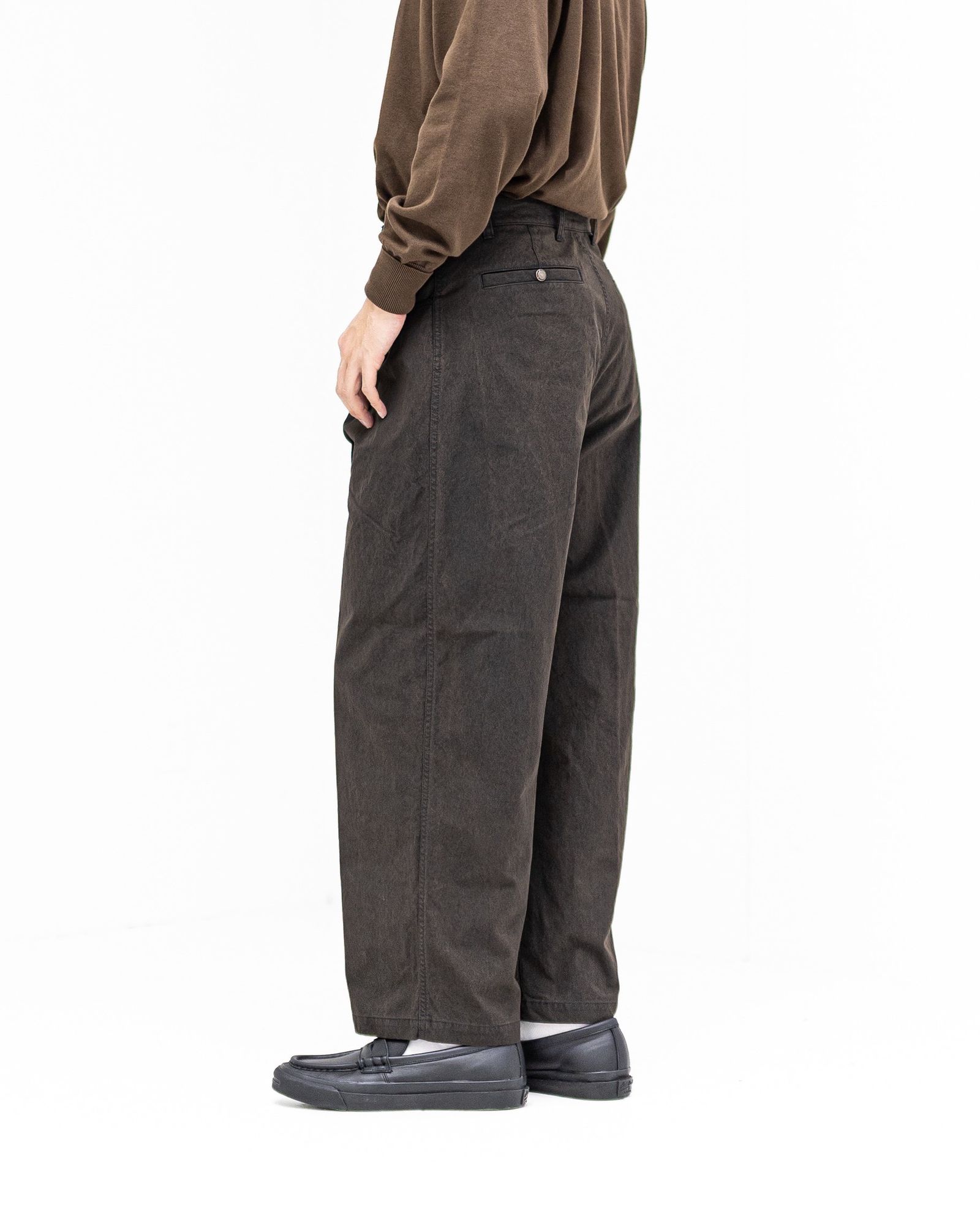 コムデギャルソンオム26SS ナイロンオックス製品染ワークパンツ(HQ-P003-051)BROWN☆2月6日(金)発売！