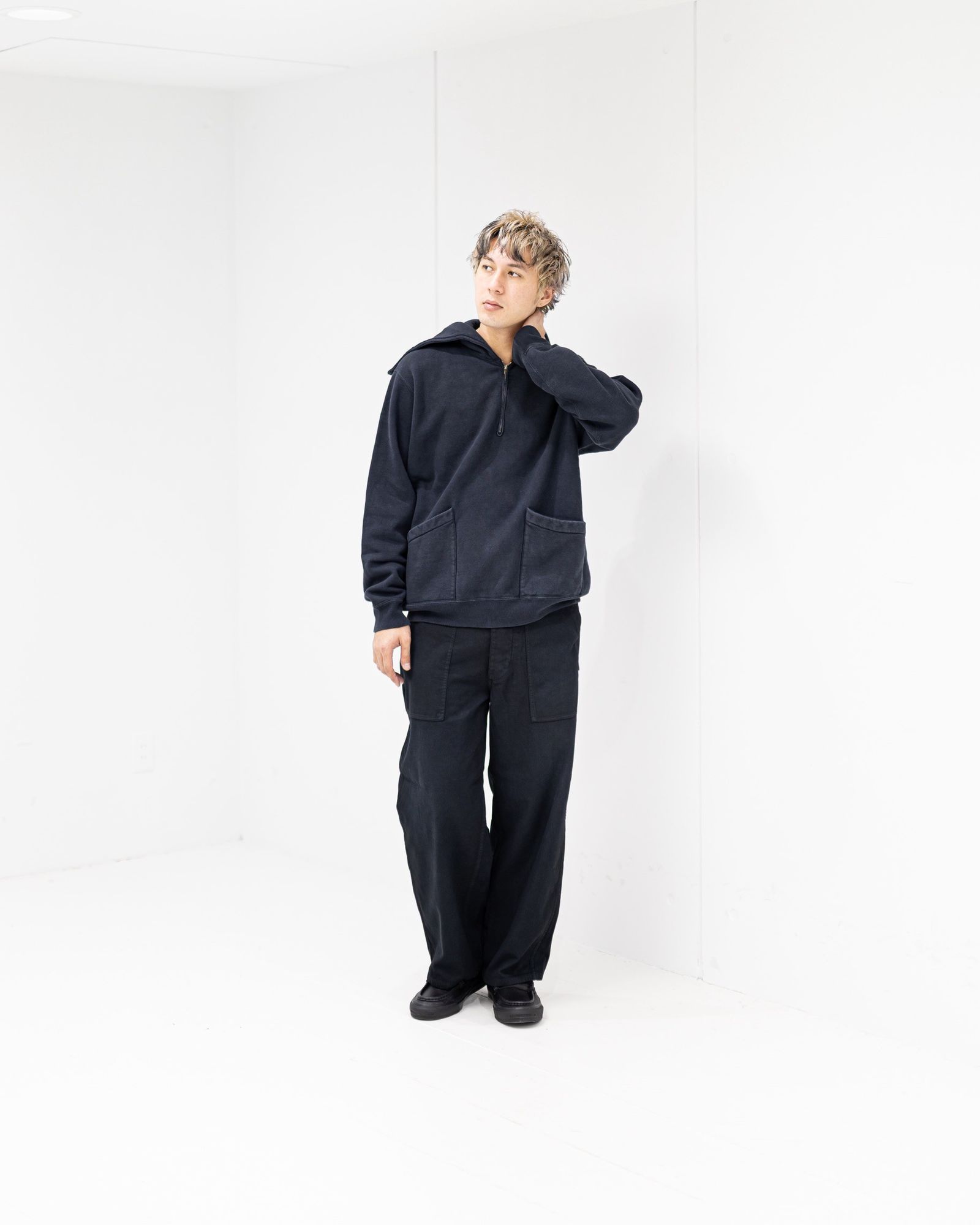 A.PRESSE 新作 Vintage Sailor Hood Half Zip Sweatshirt 1月24日(土)新作発売！