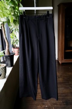 グラフペーパー 25AW Techno Wool Nylon Wide Tapered Trousers(GM253-40316)BLACK☆9月27日(土)発売！