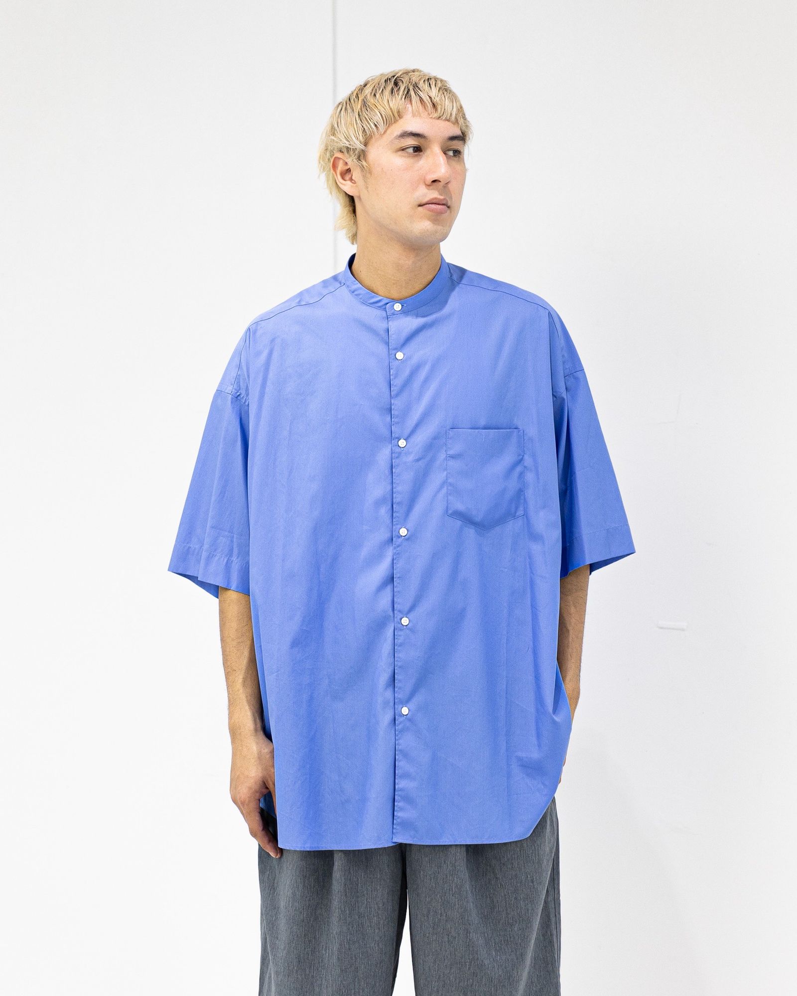 グラフペーパー Broad S/S Oversized Band Collar Shirt 4月11日(土)新作発売！