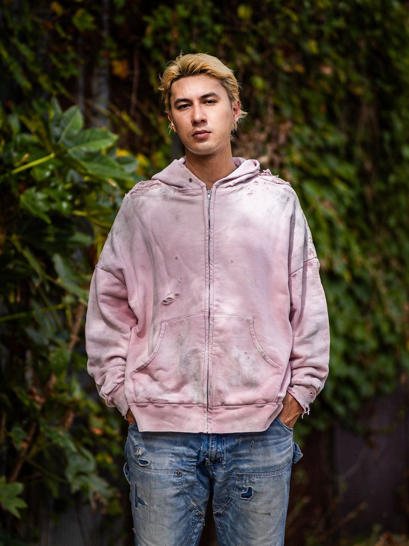 mononoke・made DOUBLE FC ZIP HOODIE/SAKURA MARKスタイル