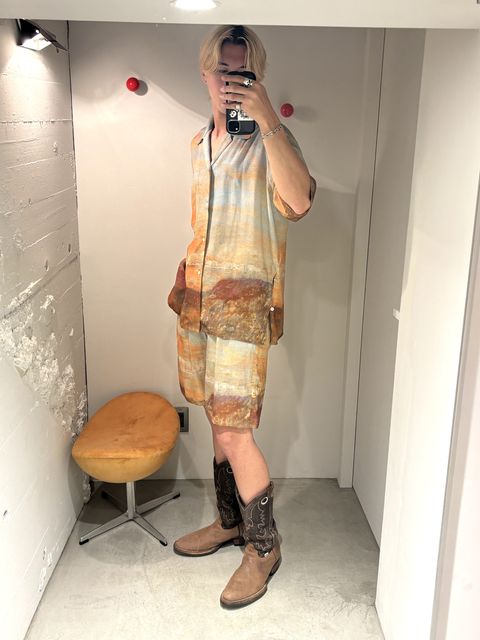 YOKE 24SS 新作LANDSCAPE PRINTED OPEN COLLAR SHIRT style 2024.5.7