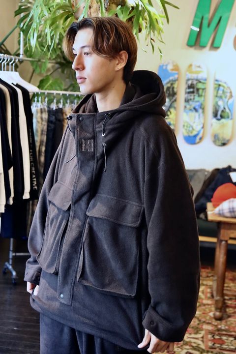 S.F.C 新作FLEECE HOODIE JACKET"BLACK"スタイル