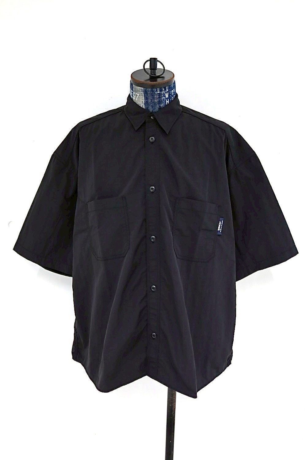 コムデギャルソンオム26SS ナイロンタッサー半袖シャツ(HQ-B021-051)BLACK☆5月1日(金)発売！