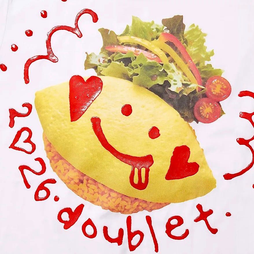 doublet ダブレット26SS KETCHUP MESSAGE OMURICE T-SHIRT (26SS30CS426) WHITE ★1月17日(土)11:00発売！
