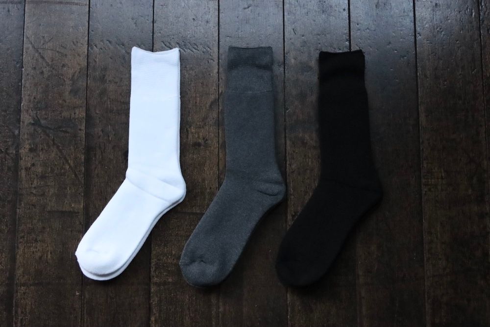 グラフペーパー 3パックソックス Graphpaper 3-Pack Socks (MONOTONE)