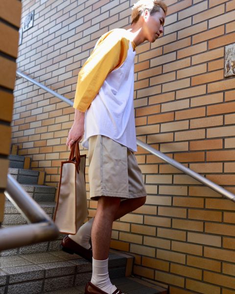 TapWater タップウォーター23SS Cotton Chino Tuck Shortsスタイル