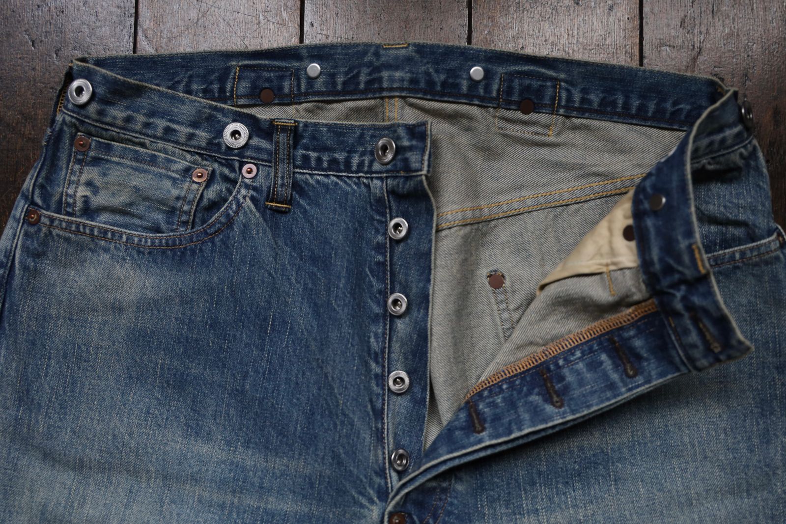アプレッセNo.22 Washed Wide Denim Pants(AP-4003)INDIGO☆再販しました！