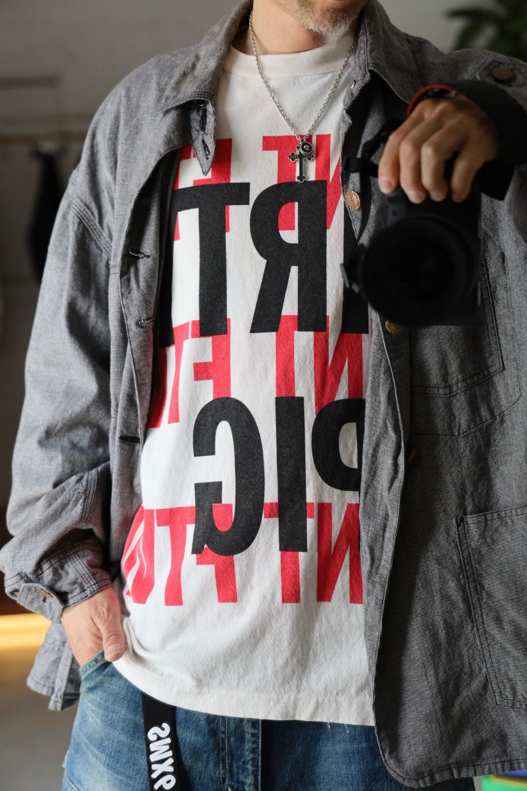 セントマイケル Tシャツ DIRTY PIG SS TEE(SM-HR8-0000-021)WHITE