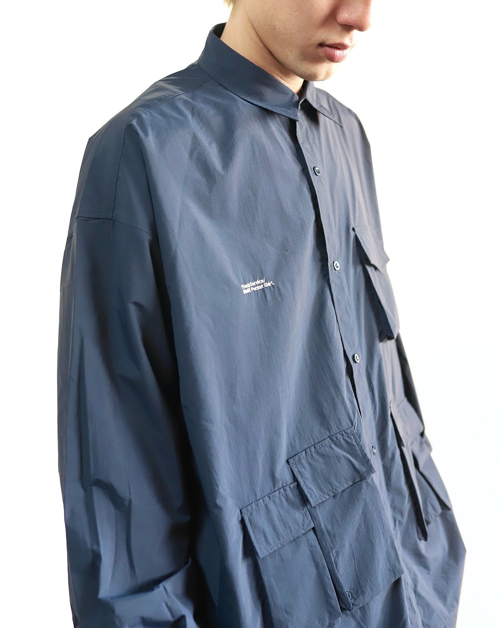FreshService NYLON TAFFETA MULTI POCKET SHIRT,NYLON TAFFETA
