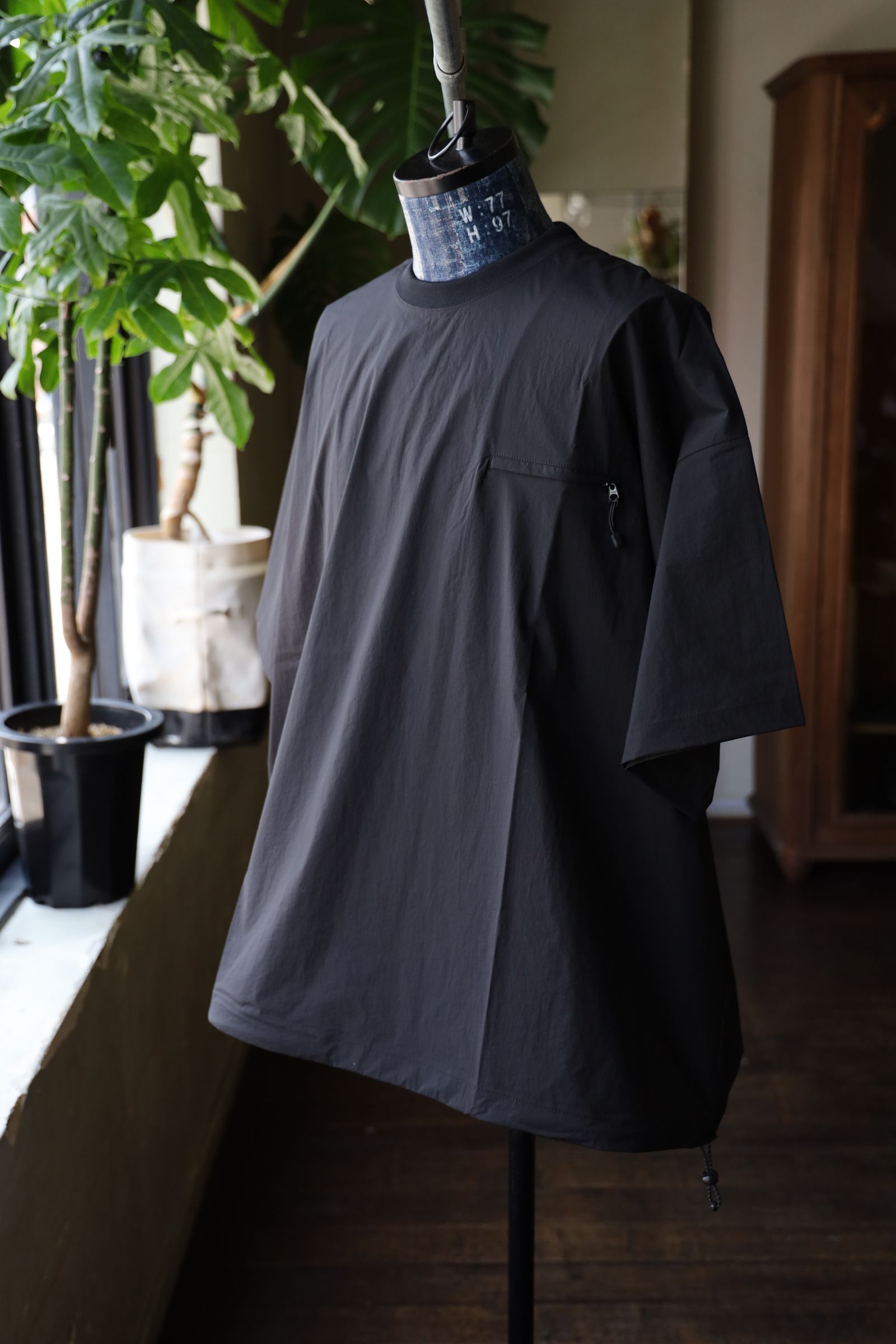 S.F.C 25SS エスエフシー TECH POCKET NYLON SS TEE(SFCSS25S07)Black