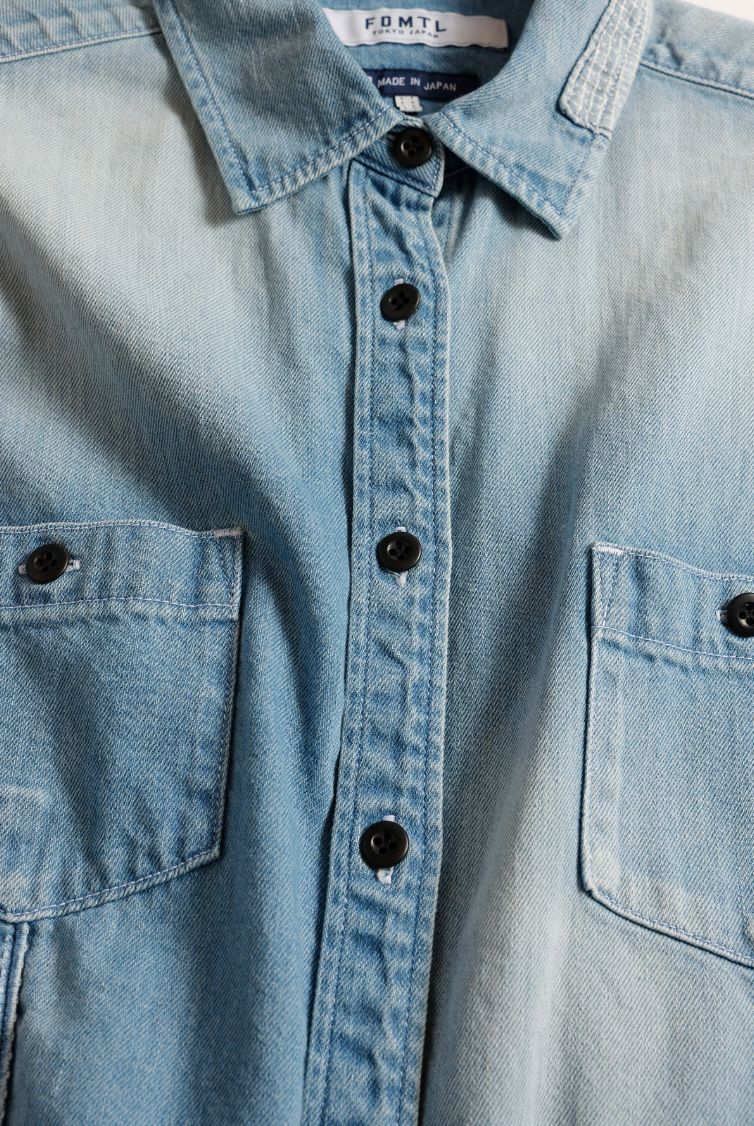 ファンダメンタル デニムシャツ <WOMENS FIT> DENIM SHIRT 3YR WASH(FA25/SH11WU)INDIGO