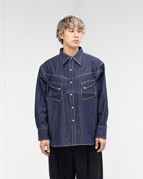 セントマイケル 26SS BBJ_DENIM SHIRT(SM-MK8-0000-C43)BLUE☆2月7日(土)10:00発売！