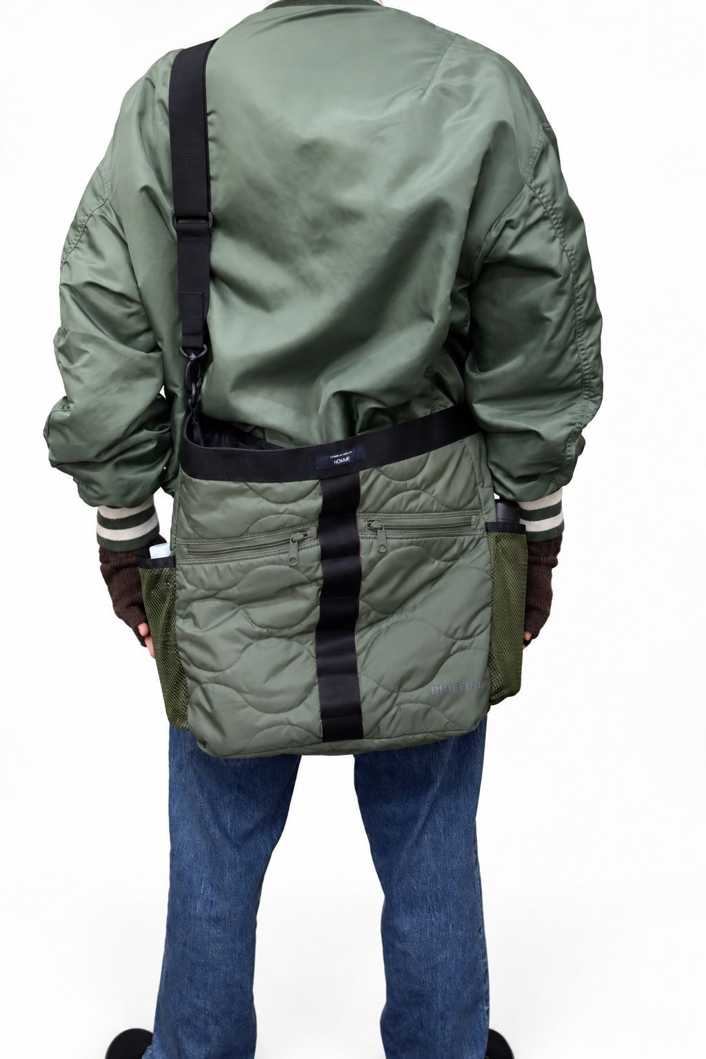 コムデギャルソンオム バッグ BRIEFING W-NAME REVERSIBLE BAG(HR-K208-051)BLACK×KHAKI☆10月2日(金)発売！