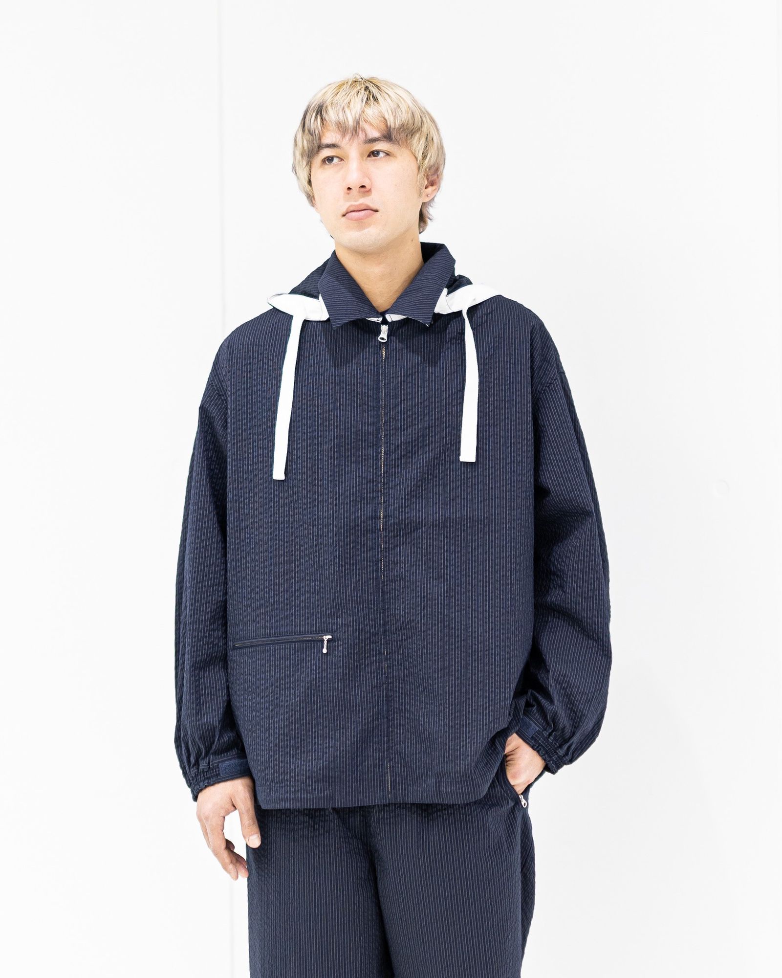 フレッシュサービス SEERSUCKER MARINE JACKET (FSC261-30226)NAVYxBLACK★2月14日(土)発売