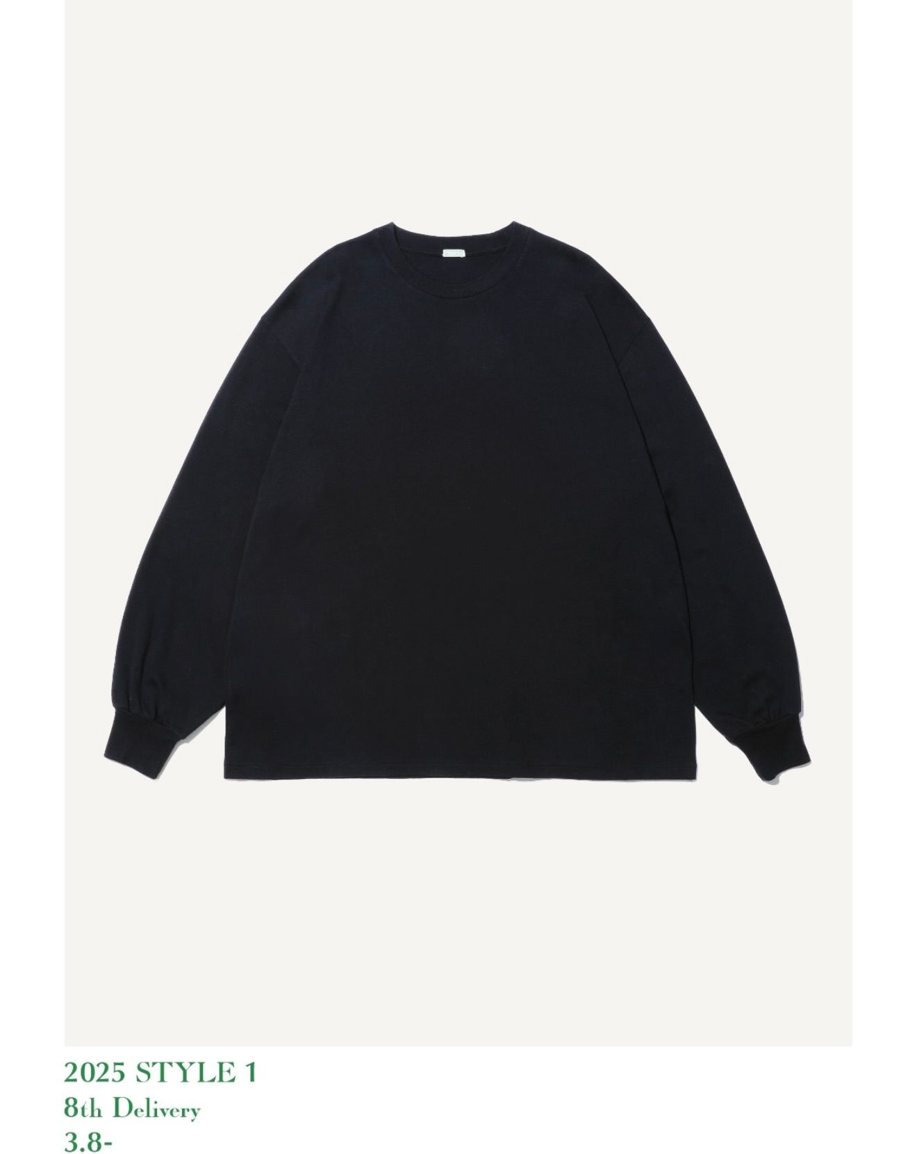 アプレッセ 25SS Cashmere Blend L/S T-Shirt(25SAP-05-01K)BLACK☆3月8日(土)発売！
