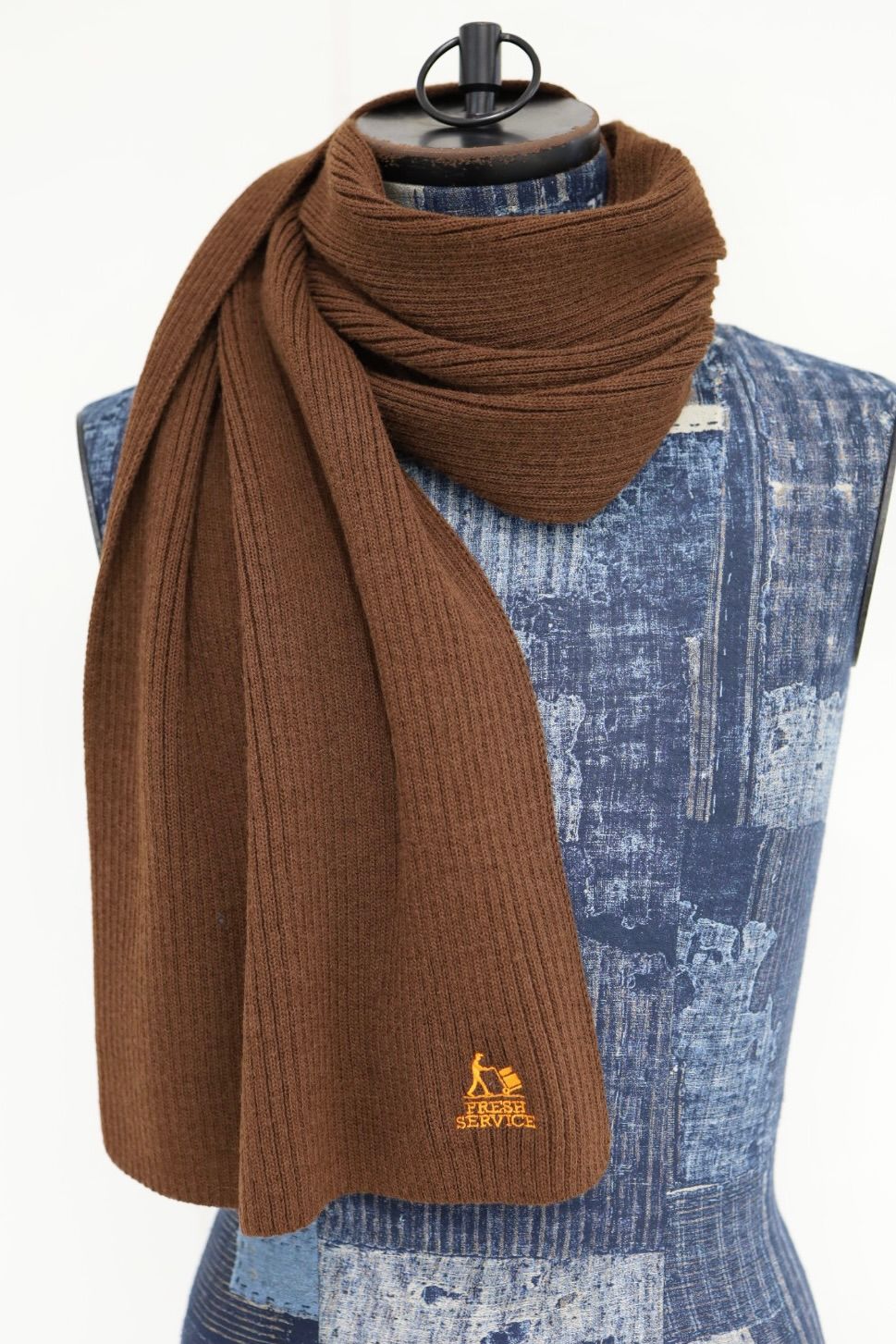 フレッシュサービスTHERMAL RIB KNIT SCARF(FSP254-90067)BROWN☆11月15日(土)発売！