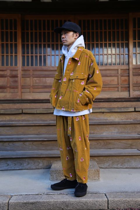 doublet VETNAM EMBROIDERY COURDUROY SET UP"YELLOW"Style.2020.12.28.