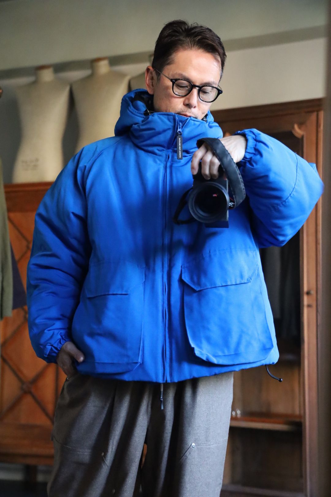 S.F.C 25FW エスエフシー VENTILATION PUFF JACKET(SFCFW25J02)Blue