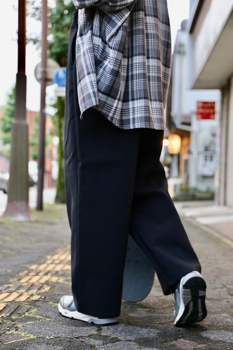 Graphpaper Triple Cloth Wide Chef pants"BLACK" style.2020.8.22.