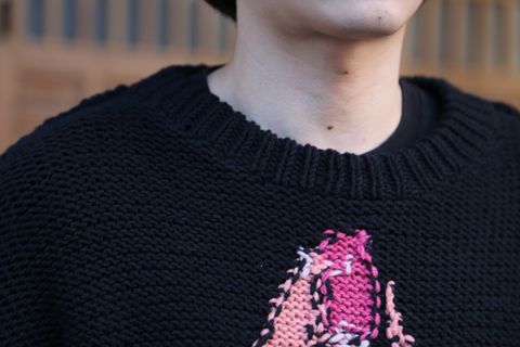 doublet 2020FW doublet HAND-KNITTING JACQUARD PULLOVER "BLACK"Style.2020.11.15.