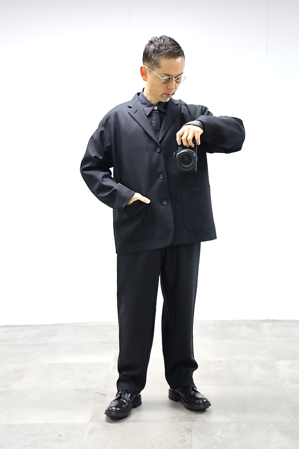 COMME des GARCONS HOMME ウールギャバ3Bジャケットスタイル