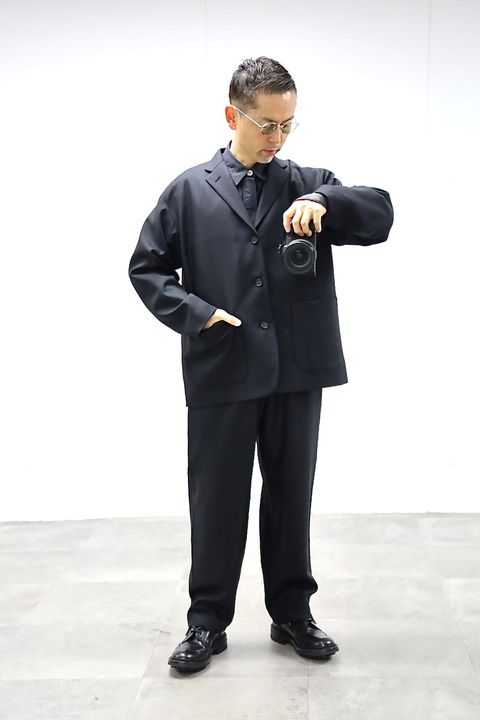 COMME des GARCONS HOMME ウールギャバ3Bジャケットスタイル