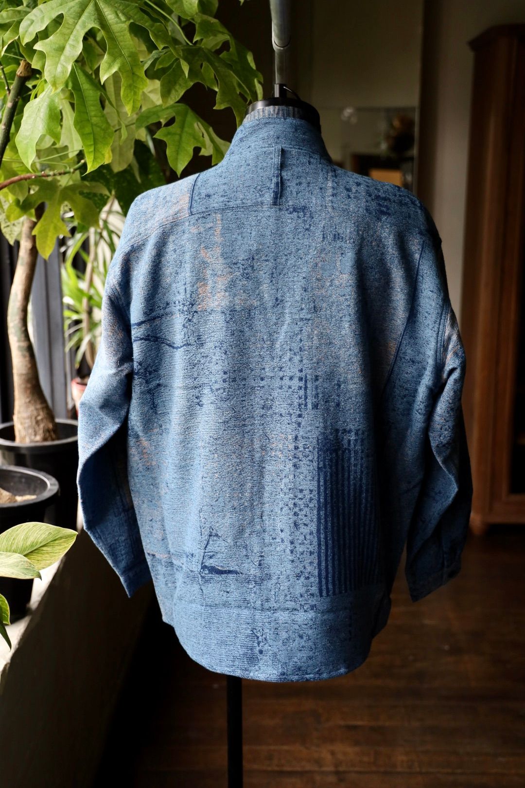 ファンダメンタル デニムシャツ BORO JAQUARD HAORI SHIRT 3YR WASH(FA25SH47U)INDIGO☆新作発売！
