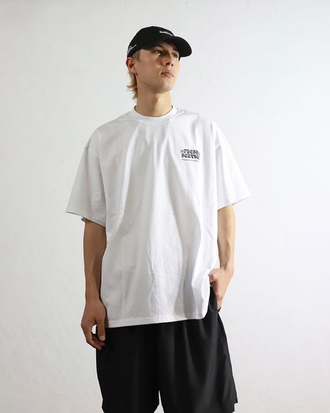 FreshService 24SS CORPORATE PRINTED S/S TEE ‘‘ON LINES’’(BLACK) style 2024.4.26