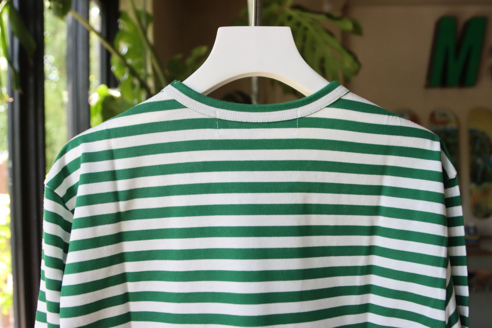 プレイコムデギャルソン ボーダーTシャツ (GREEN/WHITE)☆11月1日(土)再入荷！