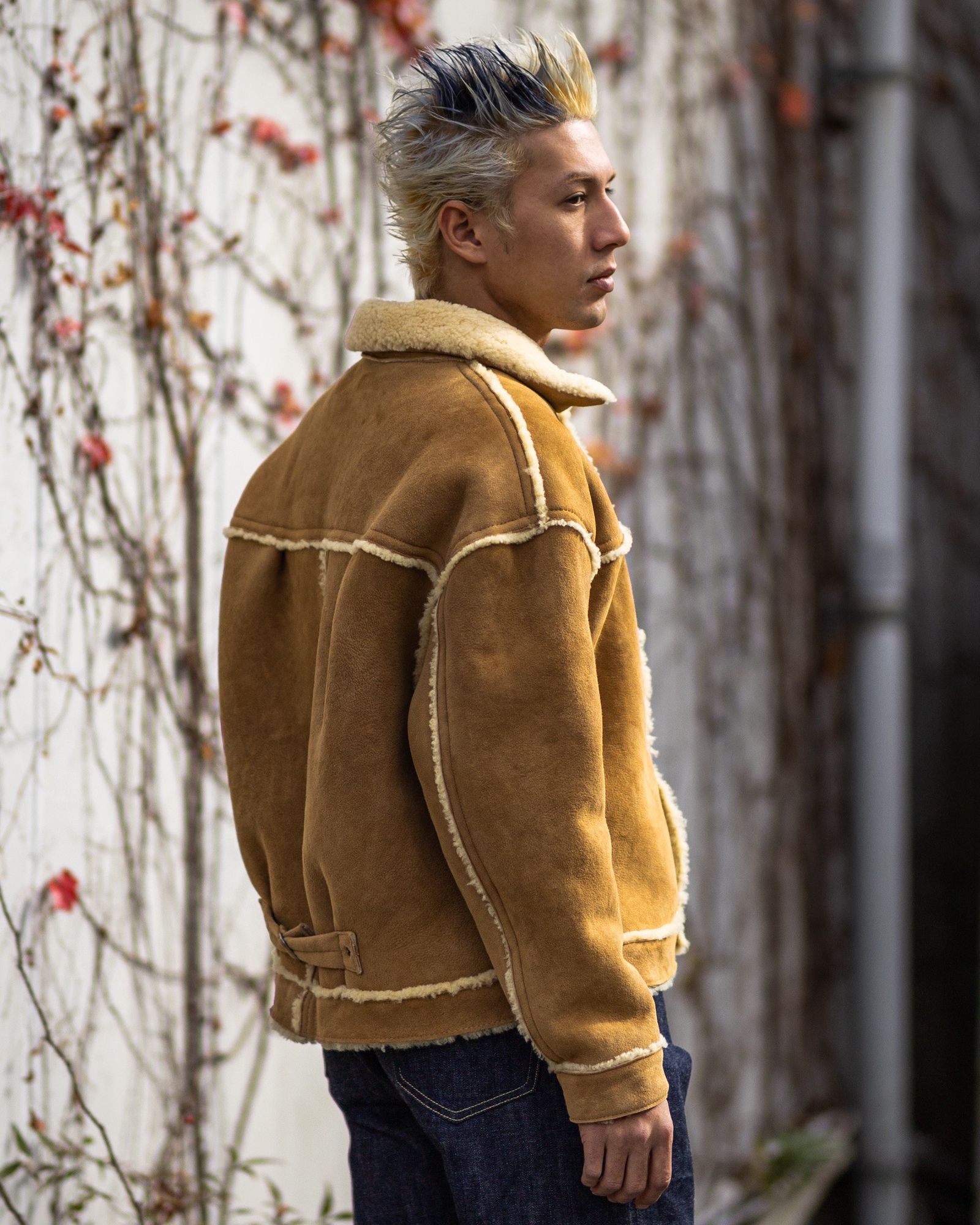 セントマイケル25AWベルベルジンコラボ BB_MOUTON JACKET (SM-HR1-0000-C59)BEIGE