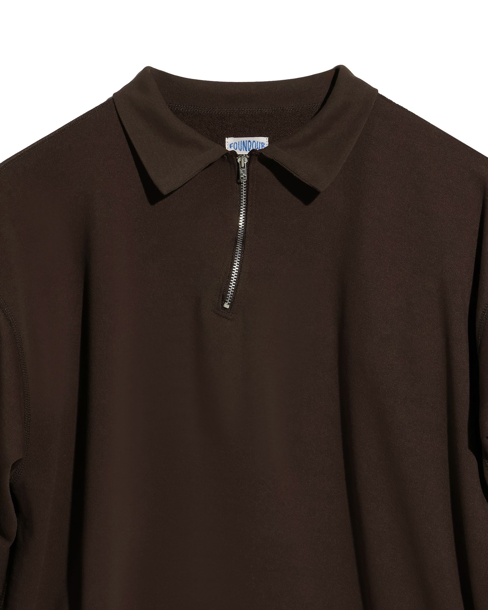 ファウンダ 25AW HALF ZIP LONG SLEEVE SHIRT (015FD252012)BROWN☆7月12(土)12:00発売！