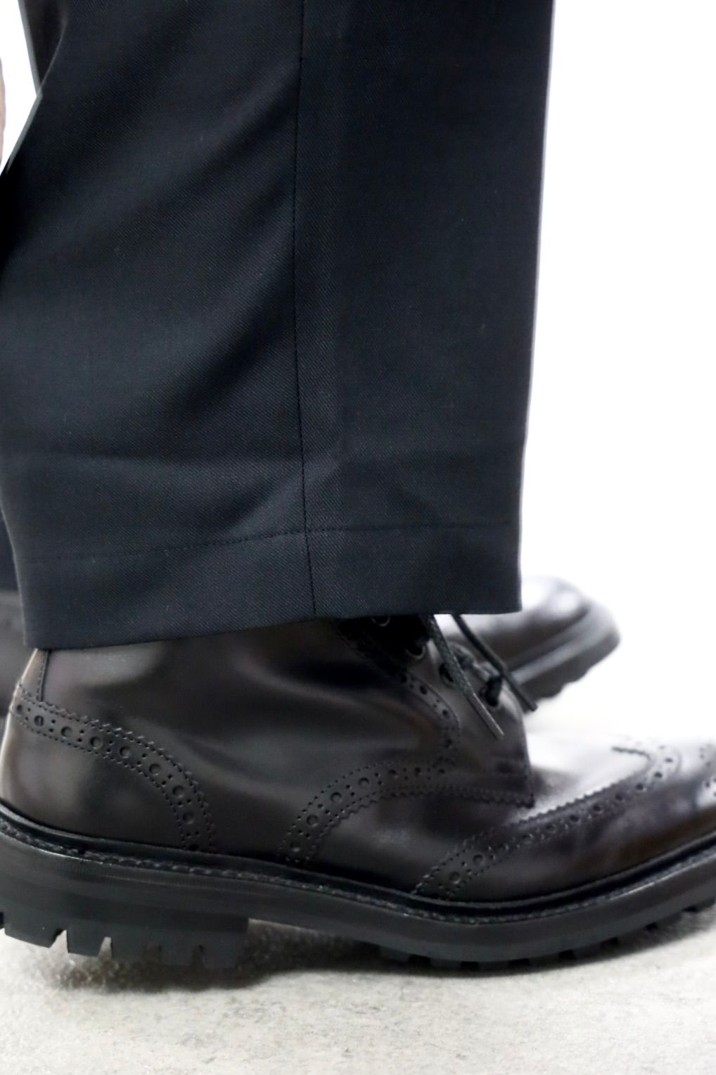 コムデギャルソンオム26SS ウールギャバイージーパンツ(HQ-P009-051)BLACK