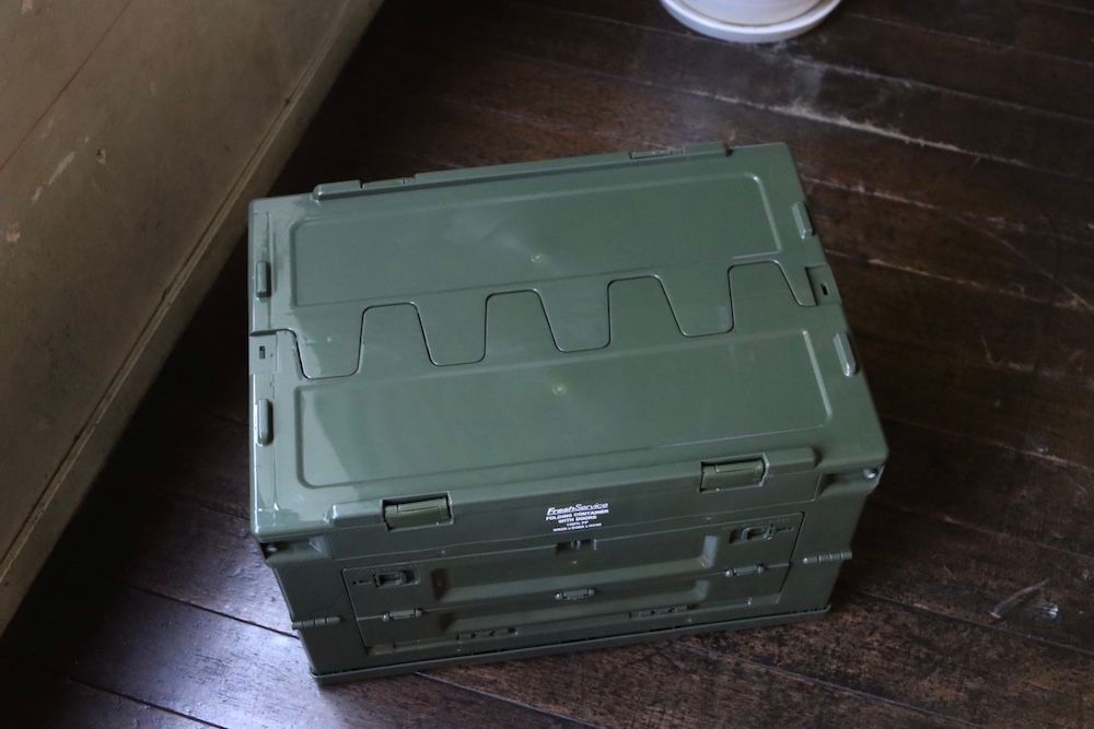フレッシュサービス FOLDING CONTAINER w/2 DOORS "OLIVE"