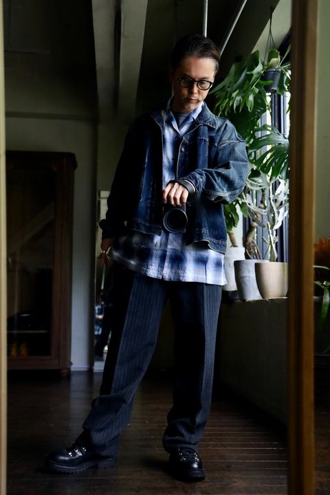 BOW WOW RAYON CHECK SHIRTS REPAIREDスタイル
