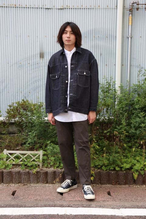 Graphpaper Stretch Typewriter Slim Chef Pants"GRAY" Style.2020.8.2.