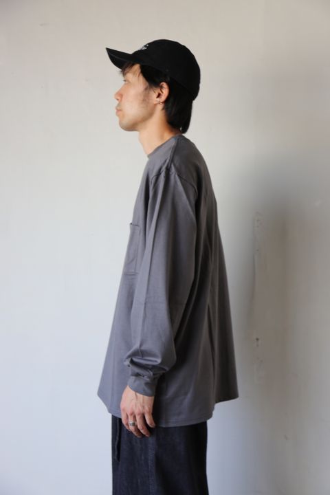 Graphpaper L/S Pocket Tee GRAY Style.2020.8.28.