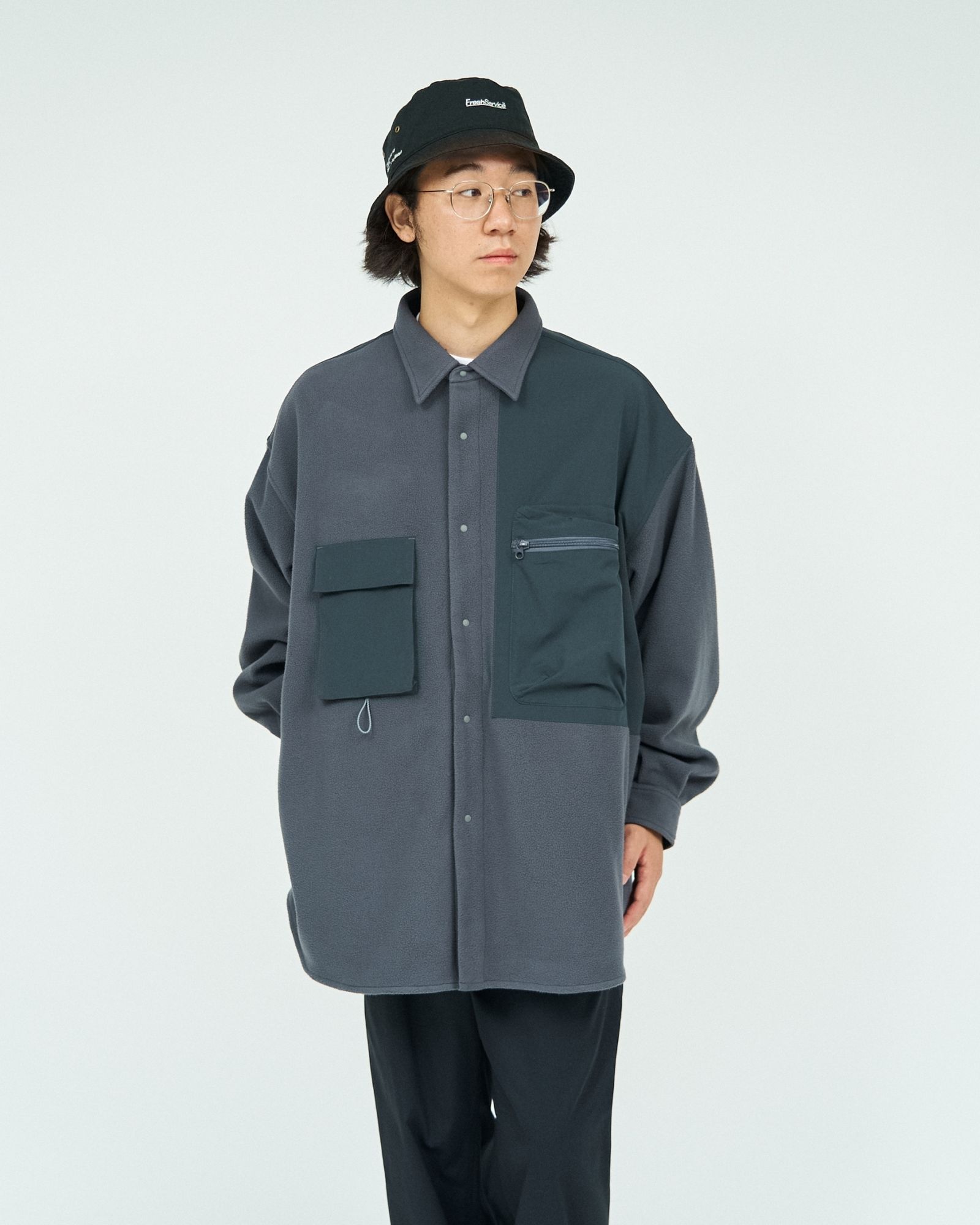 フレッシュサービス SYNTHETIC FLEECE SHIRT(FSC243-30094)GRAY