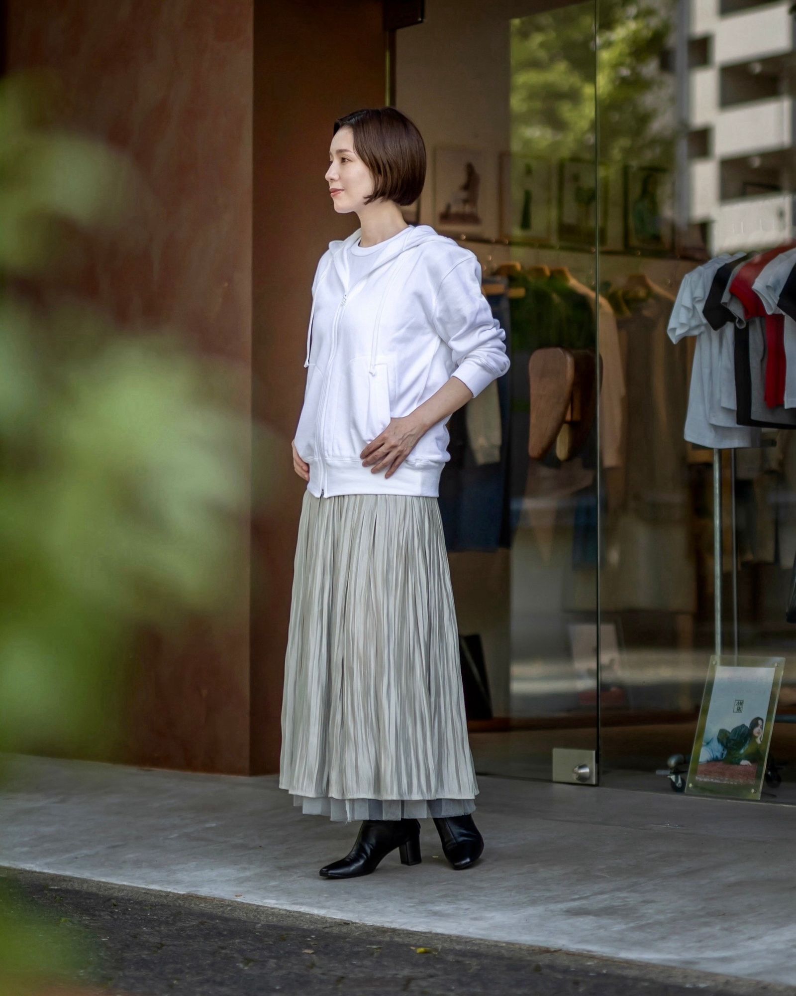 PLAY COMME des GARCONS  綿裏毛バックワンポイントパーカー style.2024.09.08