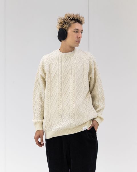 フレッシュサービス SHETLAND WOOL x SOLOTEX® TECH FISHERMAN SWEATER (FSC253-80165)IVORY★10月18日(土)発売！