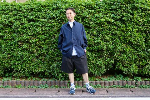 Graphpaper Stretch Typewriter Wide Tuck Chef Shorts style.2021.6.14.