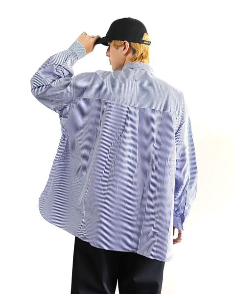 FreshService 24SS CORPORATE UNIFORM L/S SHIRT(BLUE STRIPE) style 2024.3.8