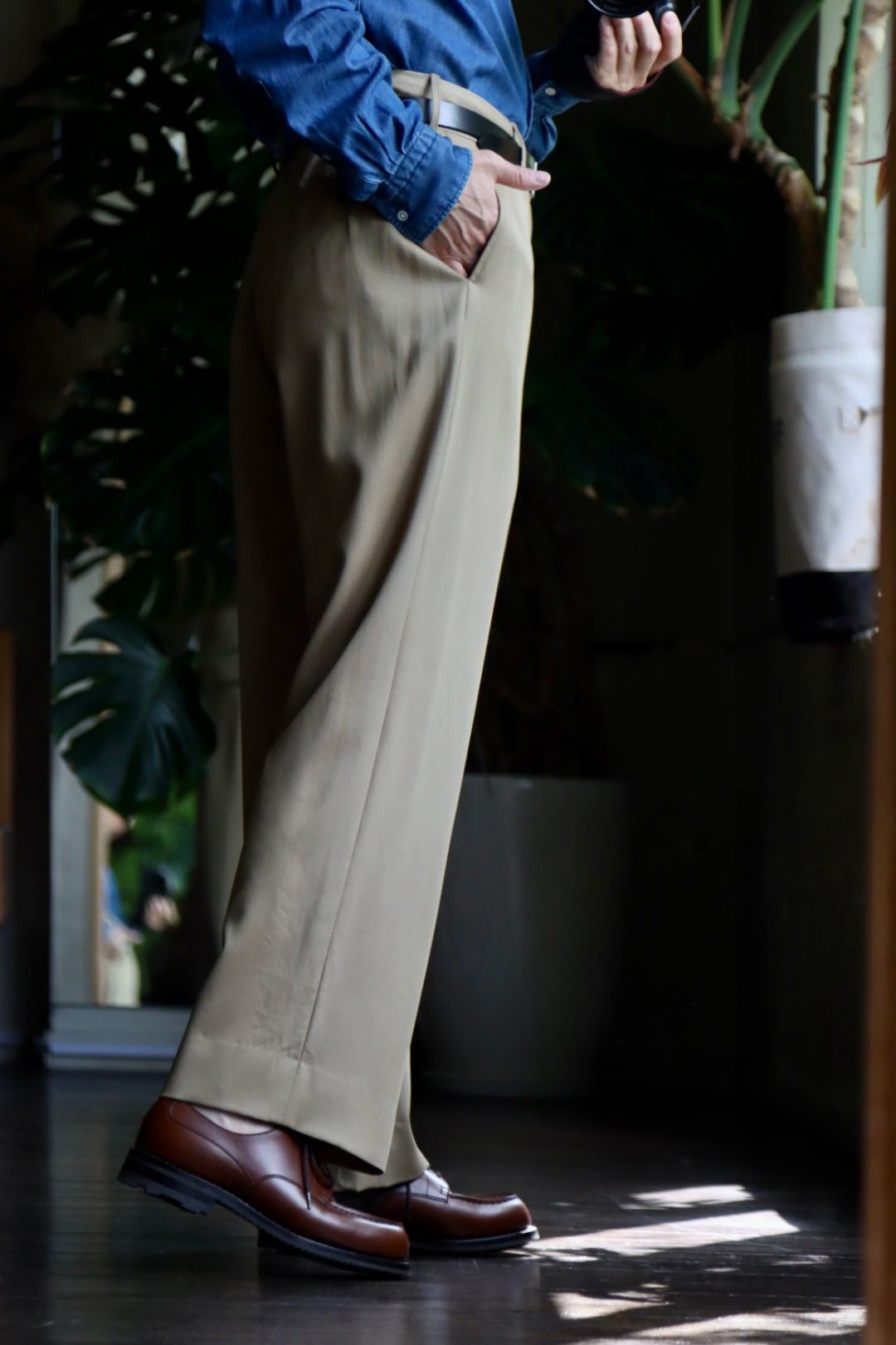 A.PRESSE Vintage Wool Trousersスタイル