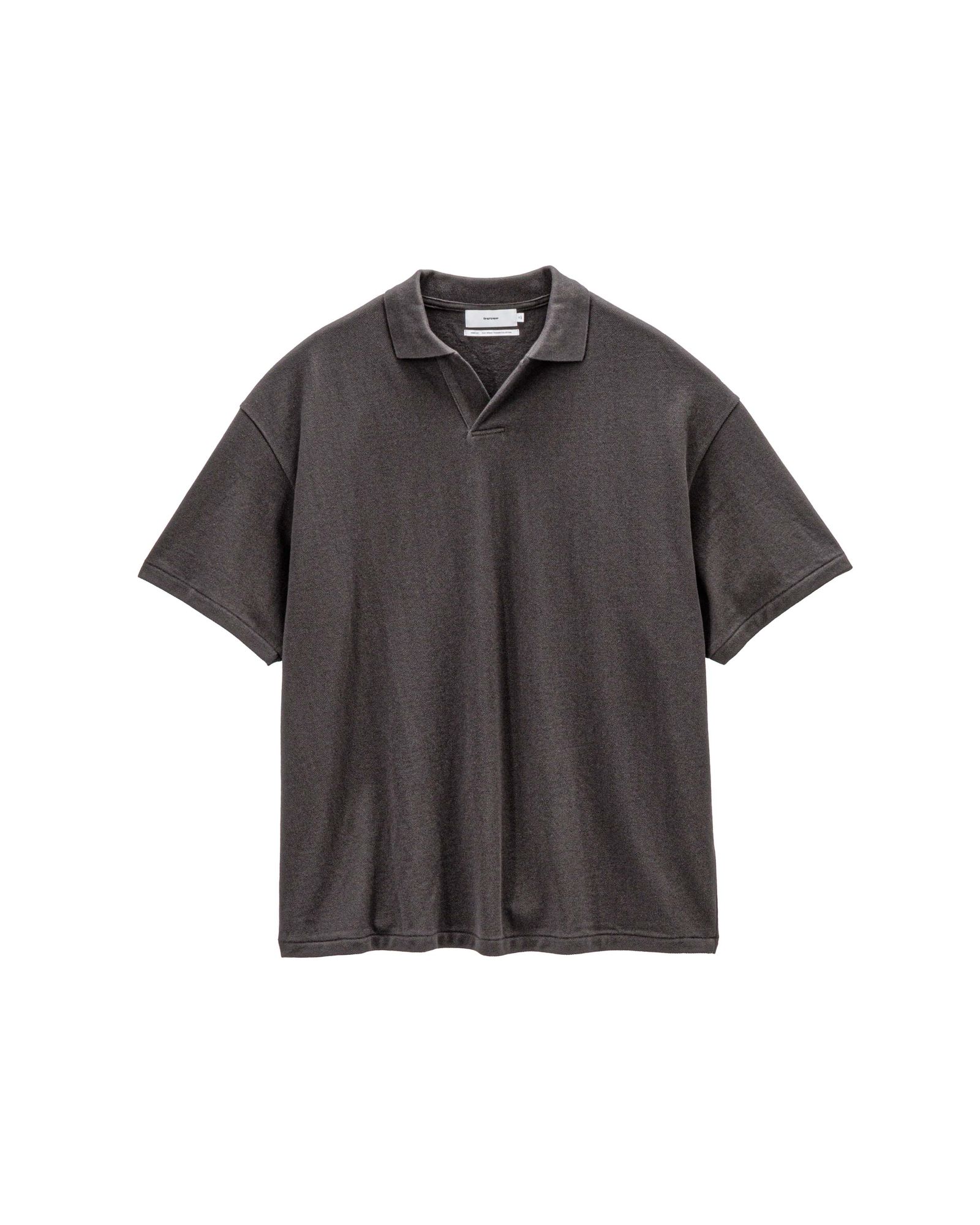 グラフペーパー 26SS Cotton Pique Jersey S/S Skipper Polo(GU261-70416)CHARCOAL☆4月11日(土)発売！